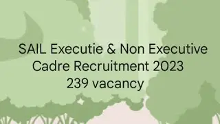 SAIL Executie & Non Executive Cadre Recruitment 2023