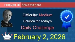 Microsoft Solitaire Collection: FreeCell - Medium - February 2, 2026