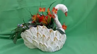 лебедь из картона