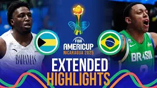 Bahamas 🇧🇸 vs Brazil 🇧🇷 | Extended Highlights | FIBA AmeriCup 2025