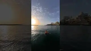 Sunset swim at Playa de El Bobo Tenerife 🌅🌊🏝