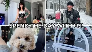 HE'S BACK! 💜💍 Styling outfits, errands, snowstorm, & more!
