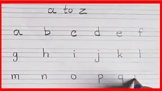 English Writing Small Letters a to z | English Handwriting in four lines | English alphabet | abcd