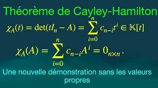 Théorème de Cayley–Hamilton & et théorème de Trace Cayley–Hamilton : Une nouvelle démonstration