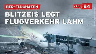 Eisregen und Gl&auml;tte: BER-Flughafen stellt Flugbetrieb zeitweise ein