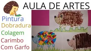 PORCO ESPINHO DE TRÊS JEITOS DIFERENTES. AULA DE ARTES.