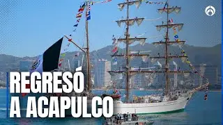 Buque escuela 'Cuauhtémoc' está de vuelta en Acapulco y abierto al público tras accidente en NY