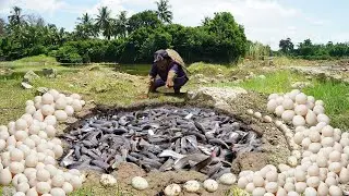Amazing Catching Catfish & Eggs by Hands: Unique Fishing 2025