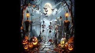 Skeletons and pumpkins dancing #pumpkins #spooky #horror #skeleton #halloween