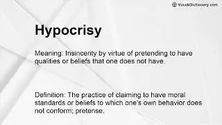 Hypocrisy Meaning