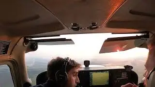 Cessna 172 Short Field Landing and Takeoff at Sunset