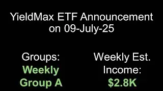 YieldMax Weekly and Group A ETF Announcement on 2025-07-09