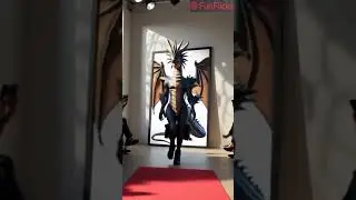 Dragon Walks the Runway 🐉💃 | Epic Fashion Show Moment! #Shorts