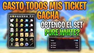 RAKION LATINO GASTO MIS TICKET GACHA EN OBTENER EL SET PURE WHITE  | KeendaL Games
