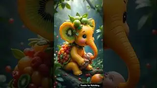 Baby Rescued by Magical Fruit Elephant! #shorts #aiart #ai