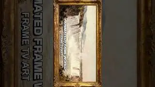 Majestic Waterfall Frame TV Art  Relaxing Animated Oil Painting Loop #shorts