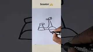 scooter drawing easy step by step #drawing #shortsfeed #shorts #shortsvideo #scooter