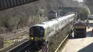 South Western Railway 444023 and 444035 departing Botely
