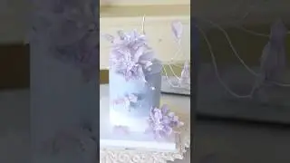 🎂 Wafer Paper Flower Cake | Edible Art on Cake 🌸#wafer #waferpaperflowers #waferpaper #cakeart