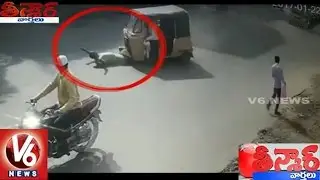 Exclusive Visuals : Old Man Demise In Auto Accident | Hyderabad | Teenmaar News