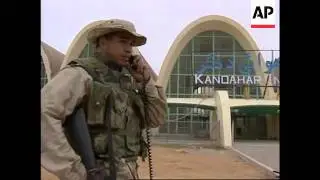 US marines at airport and preparations in desert
