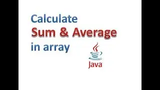 Sum and Average of Array Values - Hindi