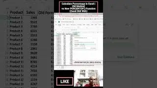 Calculate Percentage in Excel | Old Method vs New PERCENTOF() Function (Excel 365 Web)