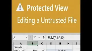 How To Turn Off Protected View in Excel | Stop Security Warning Message | #ProtectedView