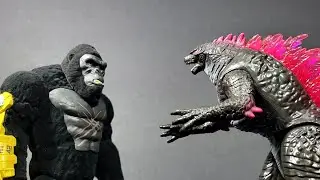 Playmates Godzilla x Kong Real Feel Double Figure Review | BurningGodzilla Fan 1954