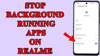 How to turn off background data for apps on a Realme