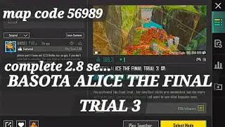 Bgmi wow Parkour map code 56989 | BASOTA ALICE THE FINAL TRIAL 3 |#bgmiwow #pubg #pubgmobile #wow 