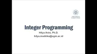 (2/2) Integer Programming - Knapsack Problem