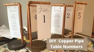 DIY Copper Pipe Table Numbers