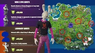 STREAMED: 🔴WEEK 2 CHALLENGES + ARTIFACTS🔴All Locations + Only Epic Quests [Fortnite Season 7]