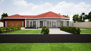 3 Bedroom Roundavel design  | 8 corner house  | 13.9m x 21.3m