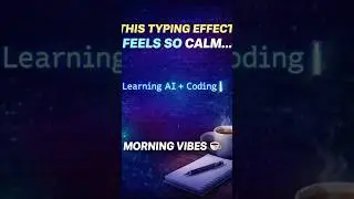 This Typing Effect Feels So Calm ☕💻 #TypingEffect #CodingShorts  #WebDevelopment #Programming