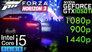 Forza Horizon 3 - GTX 1050Ti - i5 9400F - 1080p - 900p - 1440p - Gameplay  Benchmark