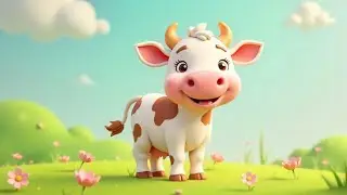 Little Cow 🐄 Poem for Kids | Cute Animal Rhyme | Nursery Poem