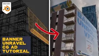 how to create a banner/cloth unroll effect in Blender