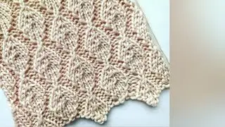 Рельефный узор с листиками ⭐️ Разбор узора от подписчицы ⭐️ Схема