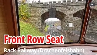 Drachenfelsbahn: Oldest Rack Railway in Germany 🇩🇪 (Driver's Eye 4K ASMR)