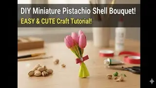 Diy miniature bouquet 💐 from pista shell‼️ waste meterial craft‼️Home decorative ideas #@kkworld84  