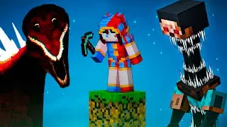 Sobreviví 100 días en un ONE BLOCK con MODS de TERROR en Minecraft 💀