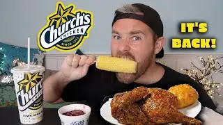 Church's Chicken Mukbang | NEW Campfire Smokehouse Chicken!