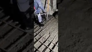 Backpack concrete vibrator working video