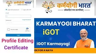 iGOT karmayogi bharat login process 👈 profile edit 👈 Registration full details 🙏 Certificate iGOT