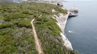Drone Bonifacio sentier Strada Vecia