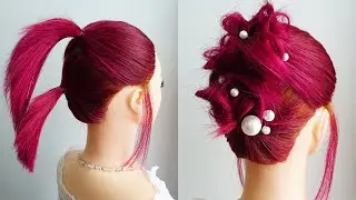Latest Bridal Hairstyle 2021 | New Messy Bun Hairstyle Girl | Unique Open Hairstyle For Wedding