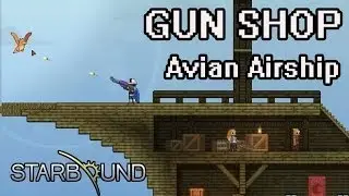 Starbound - Level 10 Gun shop in Avian airship - Choose your weapon