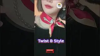 How to tie a small silk scarf around your neck।100% Silk Square Scarf 65&times;65cm